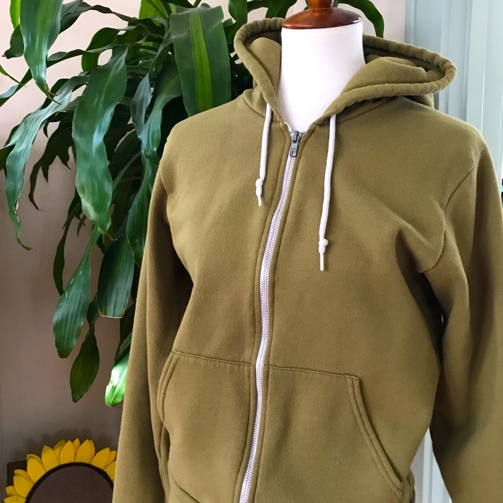 American Apparel hoodie. Barely worn. Green color and size small.